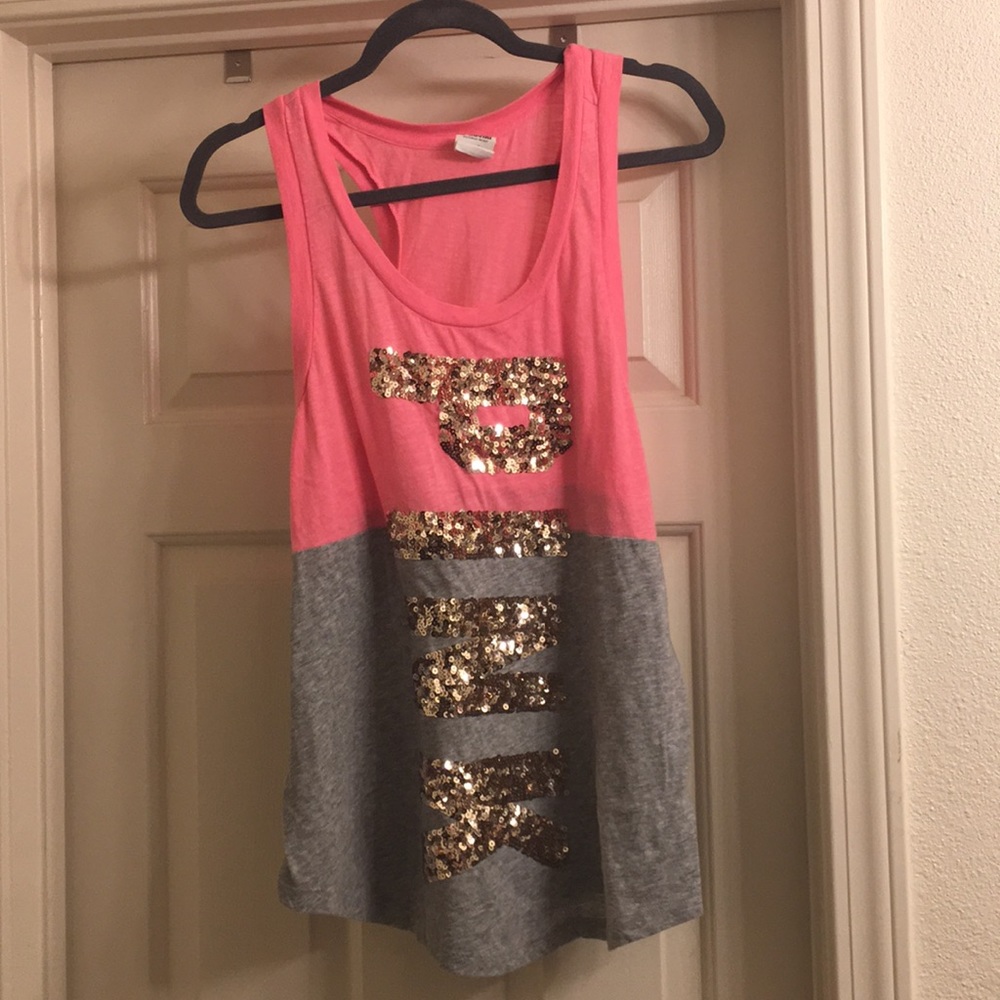 Racerback sequin tank